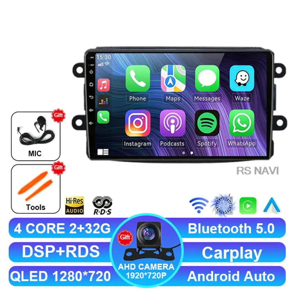Android 14 For Renault Dacia LOGAN sandero Duster Lodgy Lada Xray Captur Dokker Car Radio Multimedia Navigation Video Player GPS