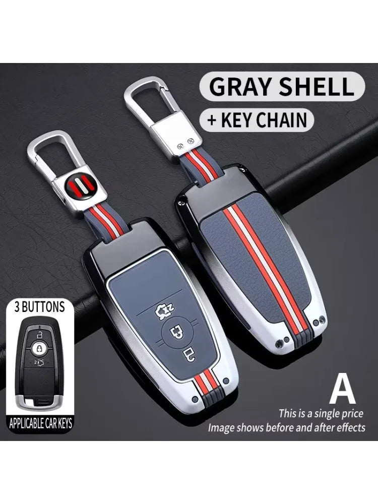 Zinc Alloy Car Key Cover Protective Shell For Ford Fusion Mondeo Mustang Explorer Edge EcoSport For Lincoln Mondeo MKC MKZ MKX
