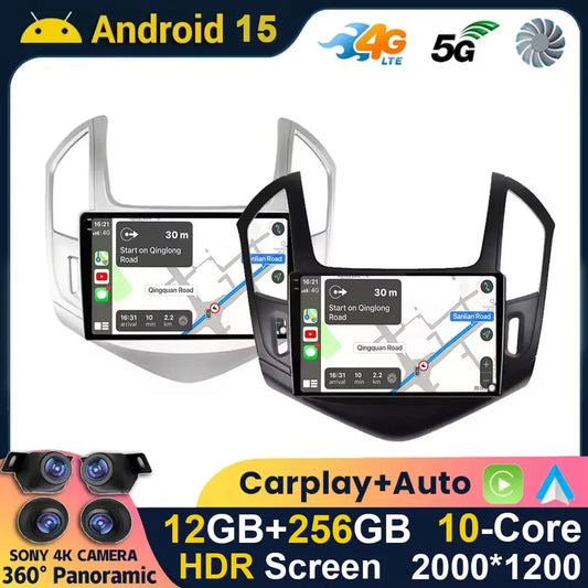 9" Android 15 Car Radio Video Player For Chevrolet Cruze J300 J308 2012 2013 2014 2015 GPS DSP Serero Auto Carplay 8G 1256G