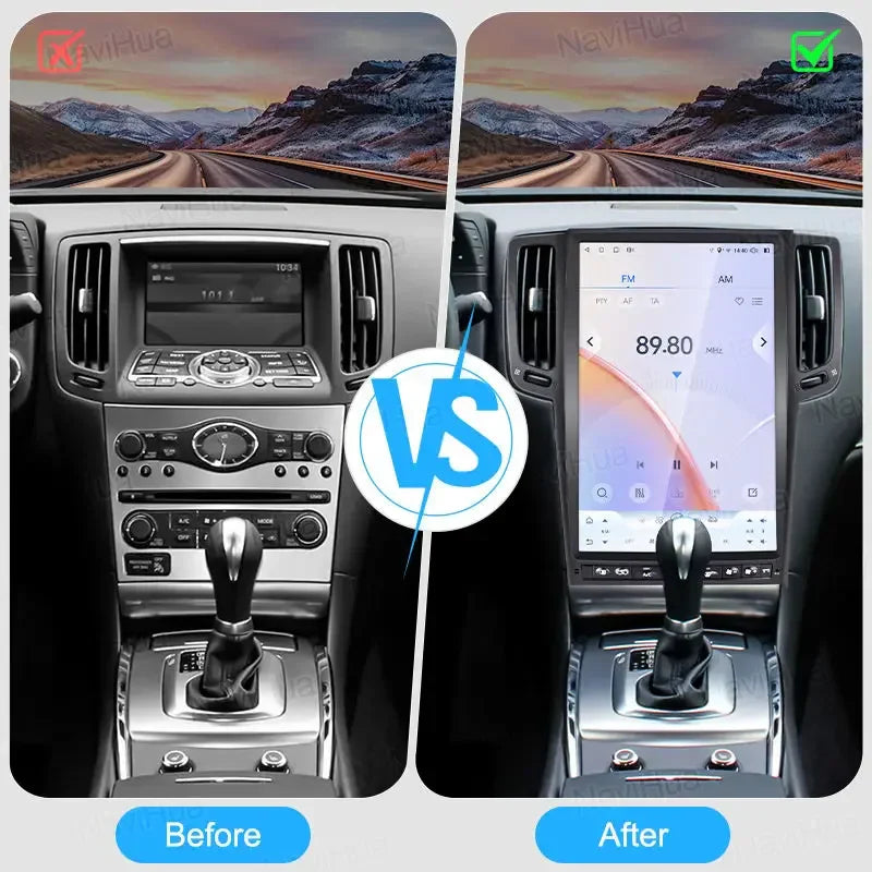 Navihua Android Car Radio GPS Navigation Multimedia Player DVD Monitor Autostereo For Infiniti G25 G37 G37S 2007-2013 Q60 2013