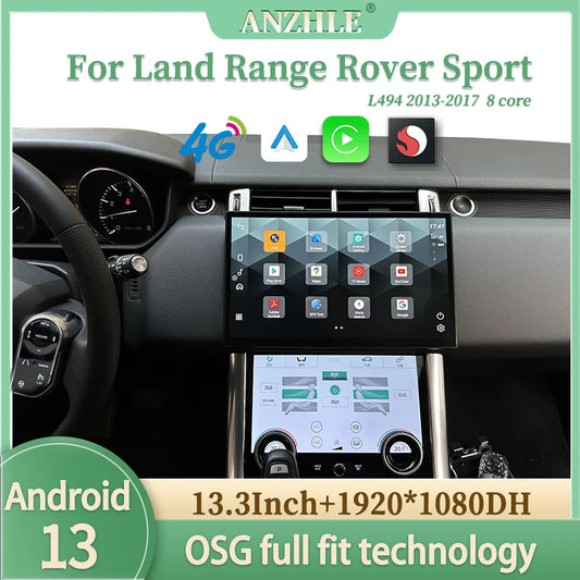 13"For Range Rover Sport L494 Android 13 Multimedia Player Car GPS Radio Wireless Carplay And Android Auto Original Car OEM Menu