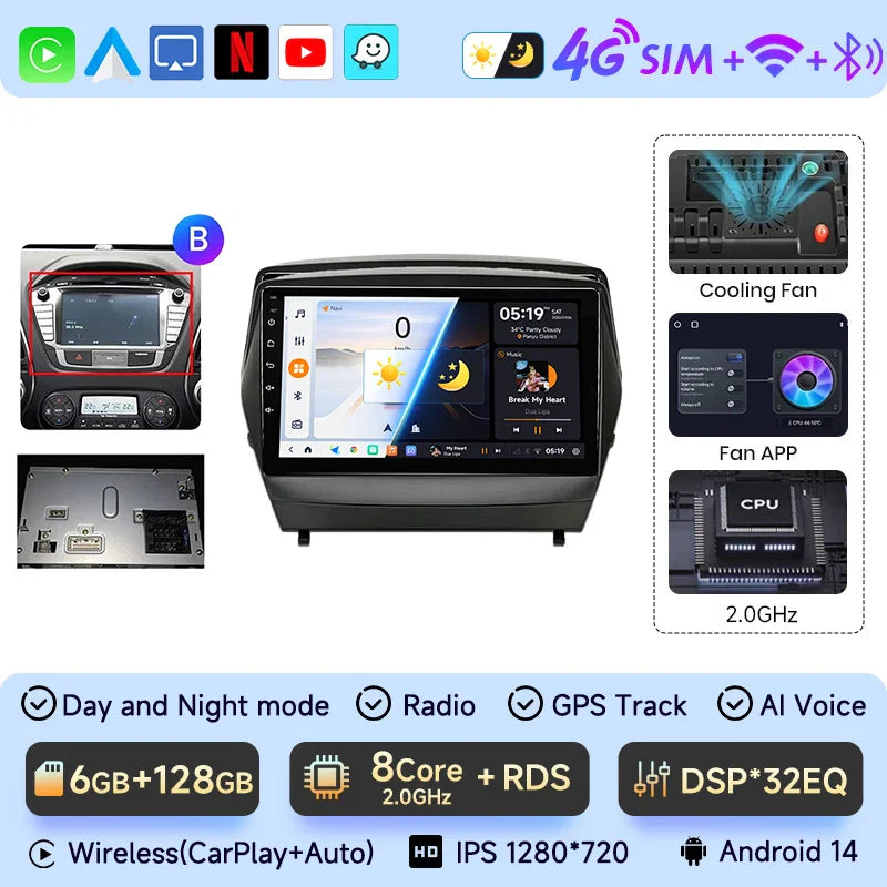 JIUYIN  Android 13 Car Radio For Mercedes Benz M-Class W164 GL-Class X164 ML GL 2005-2012 wireless CarPlay Android Auto 2din DVD