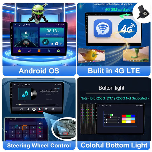 Android 14 for GMC Yukon Chevrolet Tahoe Suburban 2008-2012 Car Radio Multimedia Video Player Navigation Stereo GPS Navi 4G TOOL