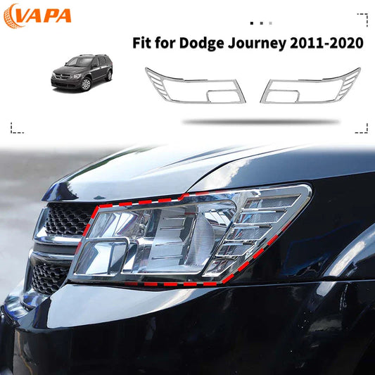Car Front Lamp Trim Headlamp Cover Stickers ABS Decoration for Dodge Journey 2011-2020 Interior Accessories
