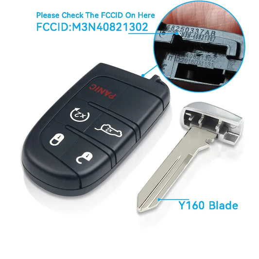 KEYYOU OBD Program DIY M3N40821302 433Mhz For Jeep Grand Cherokee Dodge Journey Charger Chrysler 300 Remote Key Programming Kit