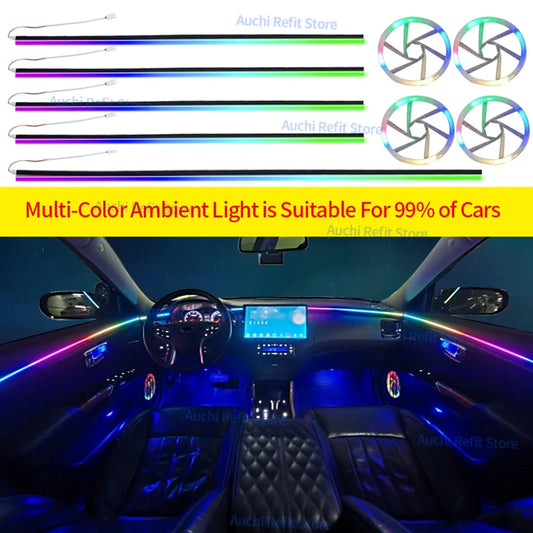 Symphony Universal Ambient Light Car 18 in 1 LED RGB Mobile APP Control Multi-Color DIY Decorative Lamp Refit  256 Colour