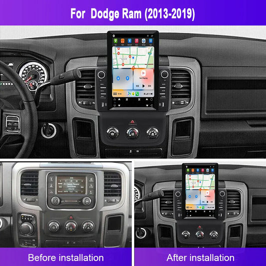 Android 14 Carplay For Dodge Ram 1500 2500 3500 2013-2018 Car Stereo Car Radio GPS Navigation Audio Multimedia DVD Player