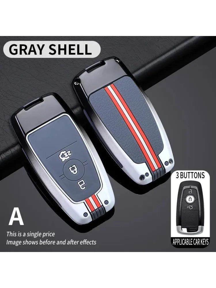 Zinc Alloy Car Key Cover Protective Shell For Ford Fusion Mondeo Mustang Explorer Edge EcoSport For Lincoln Mondeo MKC MKZ MKX