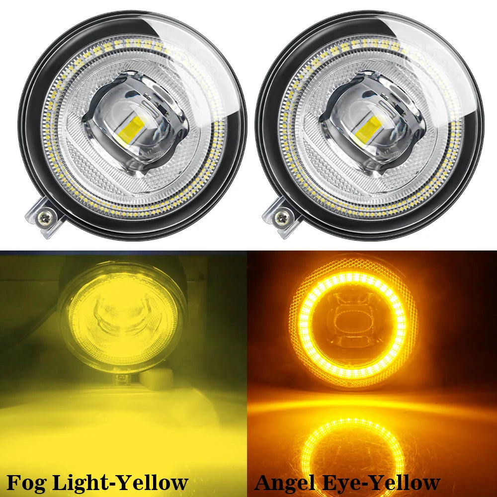 2 Pieces LED Fog Light Assembly Angel Eye DRL For Dodge Nitro 2010 2011 Car Front Bumper Fog Daytime Running Lamp High Bright