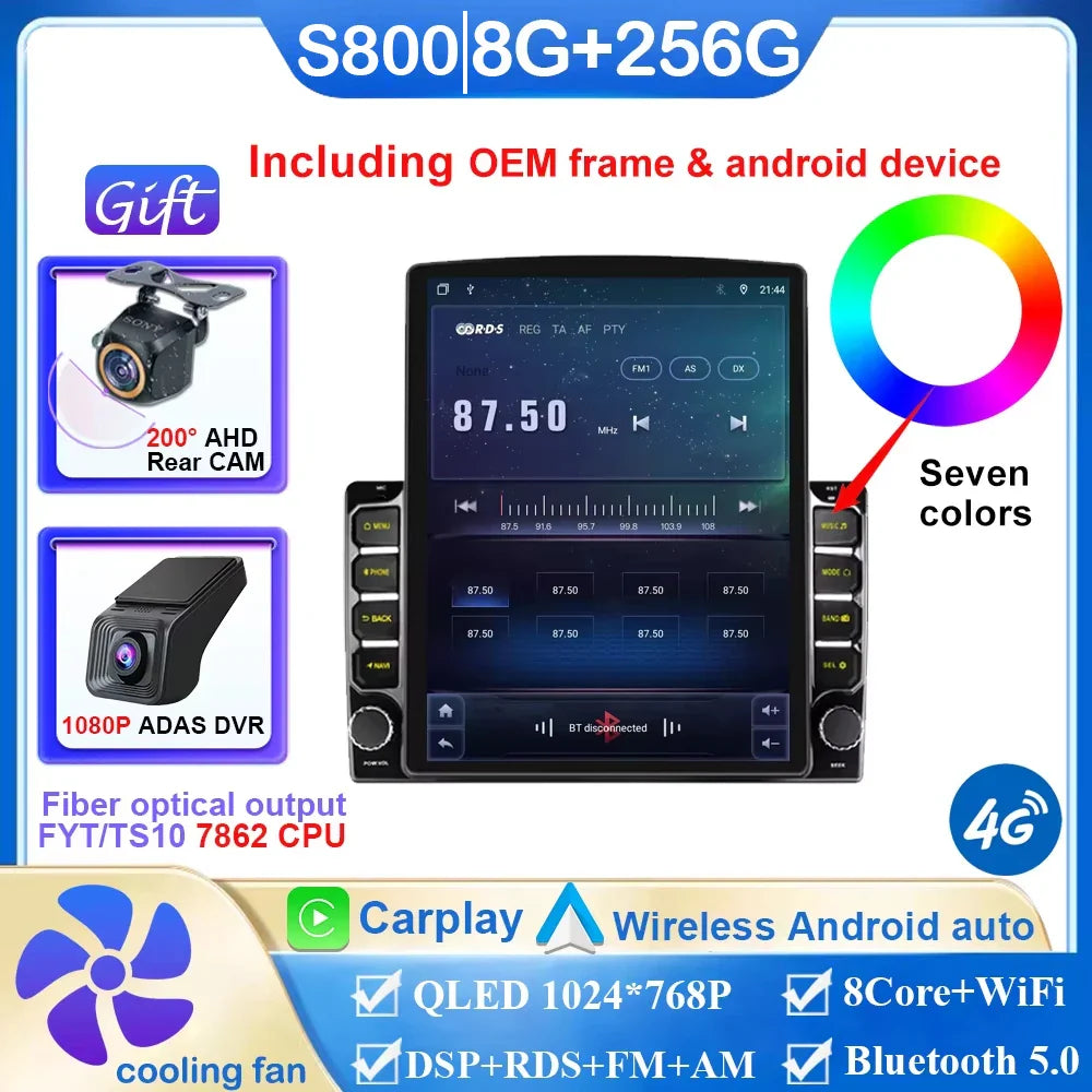 9.7 inch Android For Renault Trafic 3 14-21 For Opel Vivaro B Car Radio Carplay 2 Din Head Unit GPS Navigation  Touch Screen