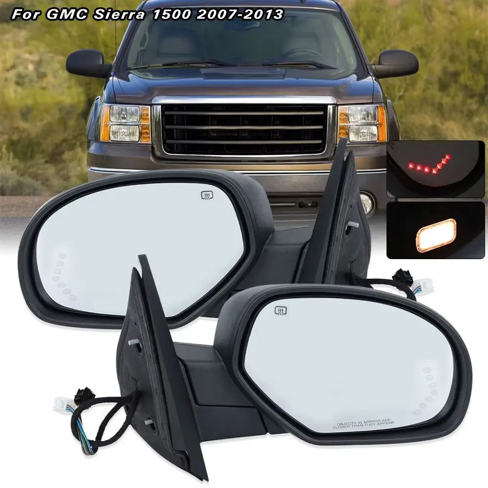 Heated Side Door Mirror Glass For Chevrolet Avalanche Tahoe Suburban Silverado For GMC Yukon Sierra 1500 2500 3500 HD 2007+ fold