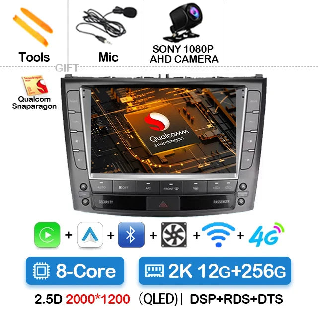 Android 14 Car Radio For Lexus IS250 IS300 XE20 IS220 IS350 2005 - 2012 Multimedia Video Player NAVI GPS 4G WIFI Carplay Auto BT