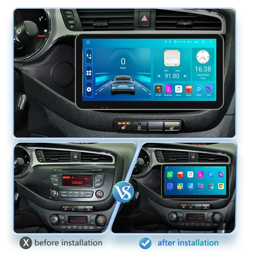 Hizpo 10.33" Car Radio Multimedia Player for Kia Ceed Cee'd 2 JD 2012-2016 Android 13 Wireless Carplay Navi GPS Stereo Head Unit