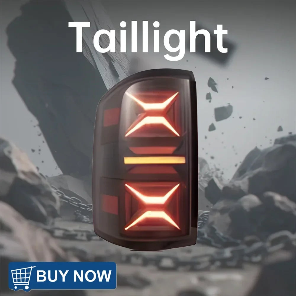 Car Taillights Assembly For GMC Sierra 2014-2018 LED Auto Back Lamps Upgrade Highlight Flashing Signal Light Tools Accessories