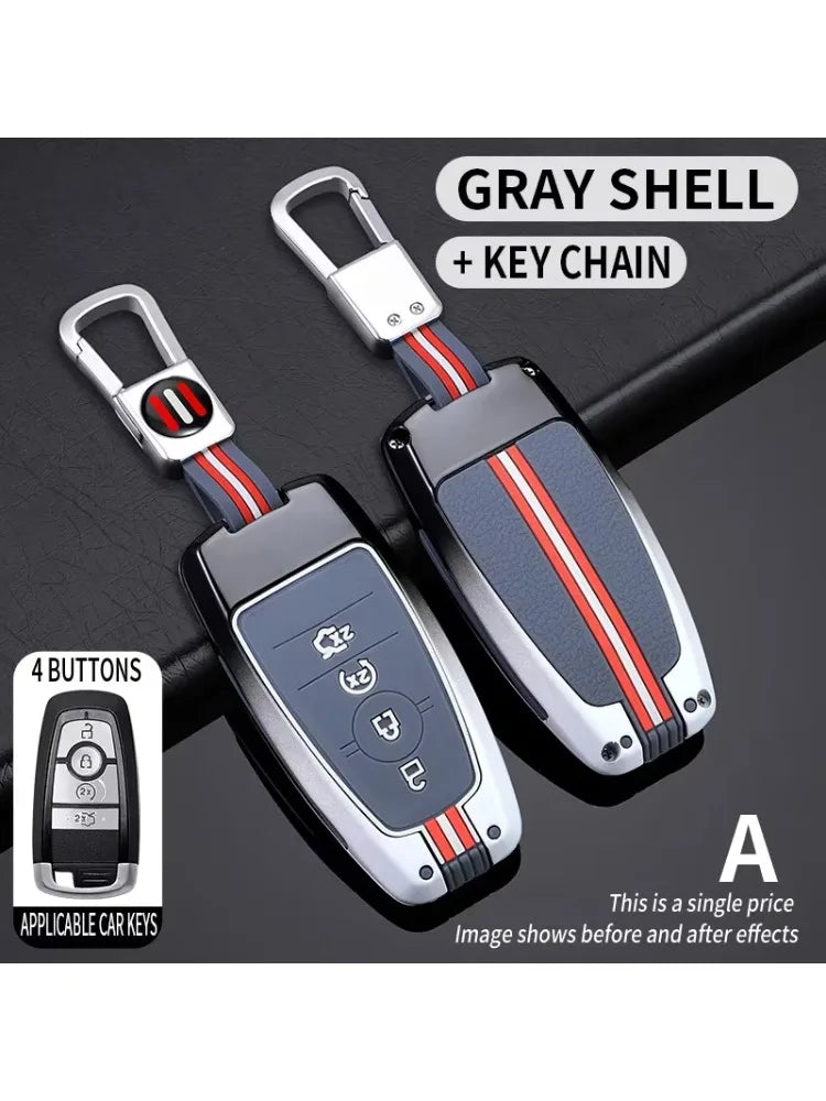 Zinc Alloy Car Key Cover Protective Shell For Ford Fusion Mondeo Mustang Explorer Edge EcoSport For Lincoln Mondeo MKC MKZ MKX