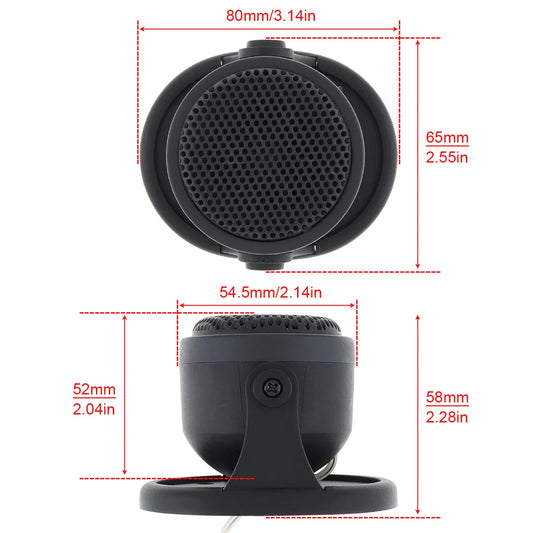 2pcs 20W Mini Dome Tweeter Speakers Auto Dashboard Loudspeaker Door Music Audio Player for Car Motorcycle Audio System