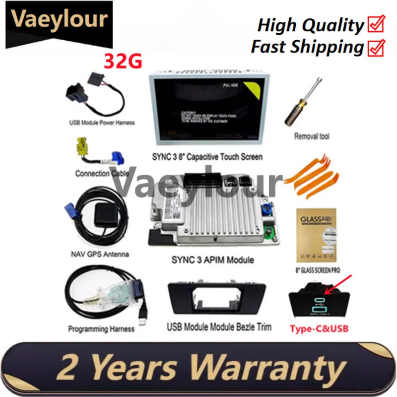 HC3T-14F014-BD Factory SYNC2 To SYNC3 Upgrade Kit APIM Module Antenna Carplay GPS Navigation Fit for Ford Lincoln Sync 3 New