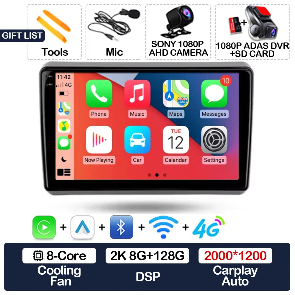 Android 15 Car Radio For Dodge Dart 2012 - 2016 BT Head Unit 4G WIFI Qualcomm GPS NAVI 2DIN Multimedia Video Player QLED LTE 5G