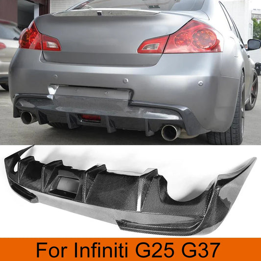 Carbon Fiber / FRP Rear Bumper Lip Diffuser for Infiniti G37 Base Sedan 4-Door 2010 - 2013 Rear Bumper Diffuser Splitters