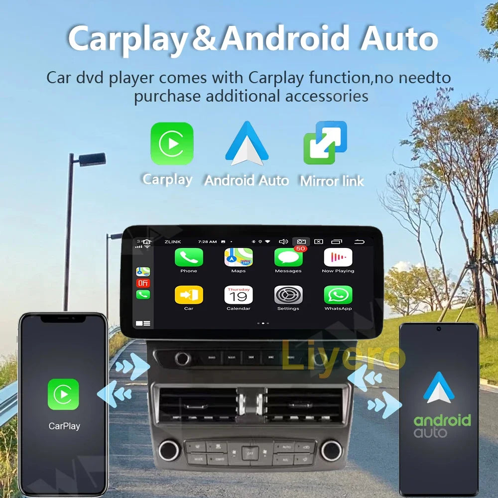 For Lexus LS430 2004 2005 GPS Android 12 Screen Radio Audio Stereo Auto Automotive Multimedia Player Head Unit Carplay Bluetooth