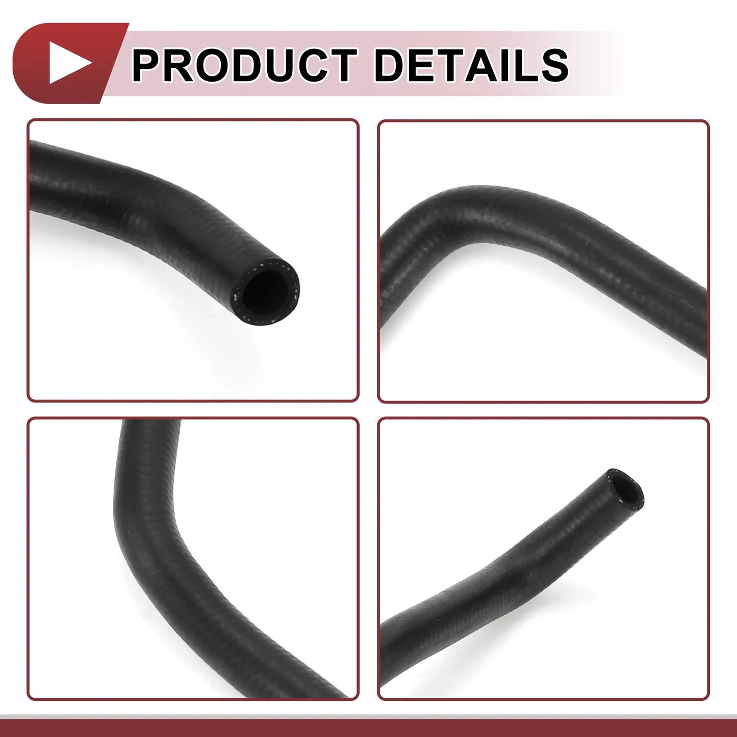 UXCELL 1 Pcs HVAC Heater Hose for Honda CR-V 2.4L 2002-2006 Engine Coolant Water Outlet No.79725S9AA00 Black Rubber