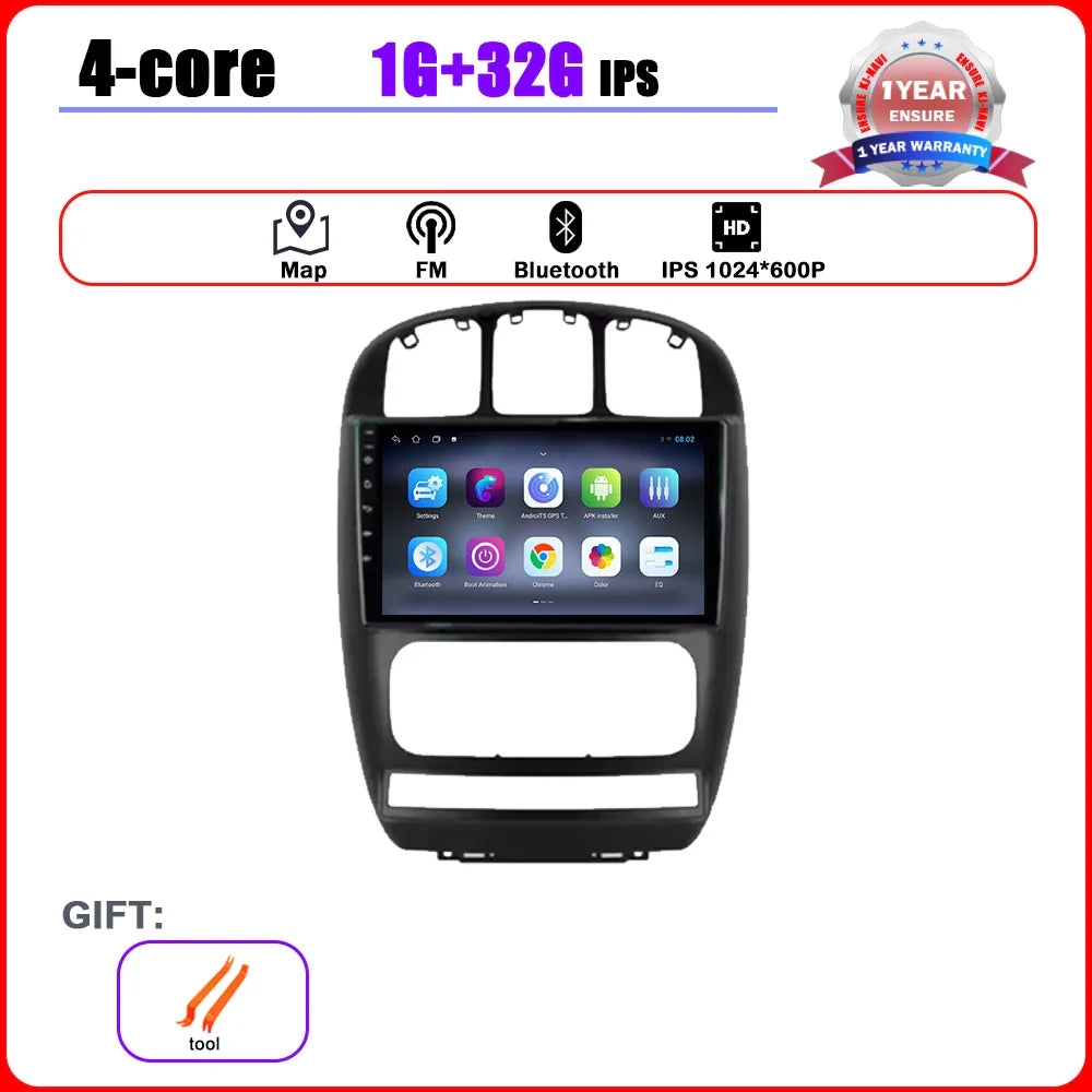Car Radio Multimedia Player Android 14 System for Dodge Caravan 4 For Chrysler Grand Voyager RS 2000 - 2012 GPS Navi WiFi BT