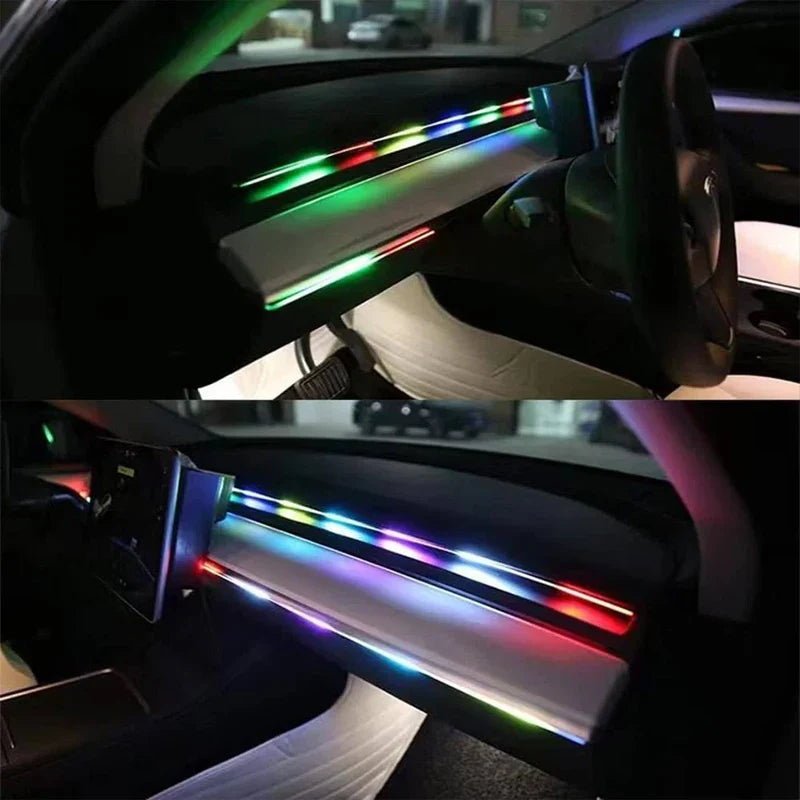 17 in 1 Symphony Ambient Lighting for BMW X3 F25 G01 X4 F26 G02 2018-2022 Car Interior Acrylic Guide Fiber Strips by APP Control