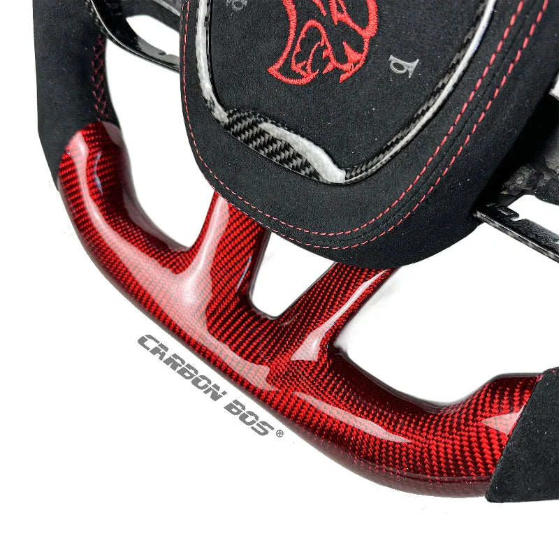 Upgraded Custom Carbon Fiber Steering Wheel for Dodge Challenger/Charger SRT HELLCAT 2012-2020 Cars