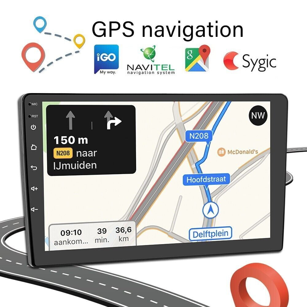 Toyota Android Head Unit Zcargel For Toyota Vios Yaris 2007-2012 Car Radio Stereo Android 13 Car GPS Navi Radio Stereo CarPlay 9 Inch Touch Screen Support Wireless CarPlay Android Auto Bluetooth FM Backup Camera Microphone