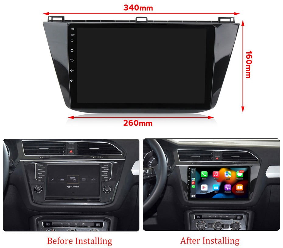 RoverOne 6+128G Android Car Stereo Bluetooth Carplay GPS for Volkswagen Tiguan 2 Mk 2016-2022