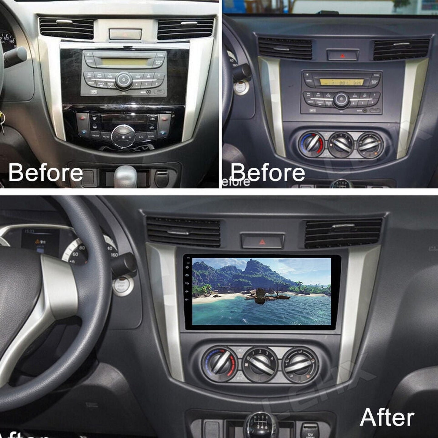 LICHENGTAI Car Stereo Radio Fit For Nissan NAVARA NP300 2016-2019 with Wireless CarPlay Android Auto, Android 13 Car Player Radio with Bluetooth, WiFi, GPS, 2+32G 9-Inch
