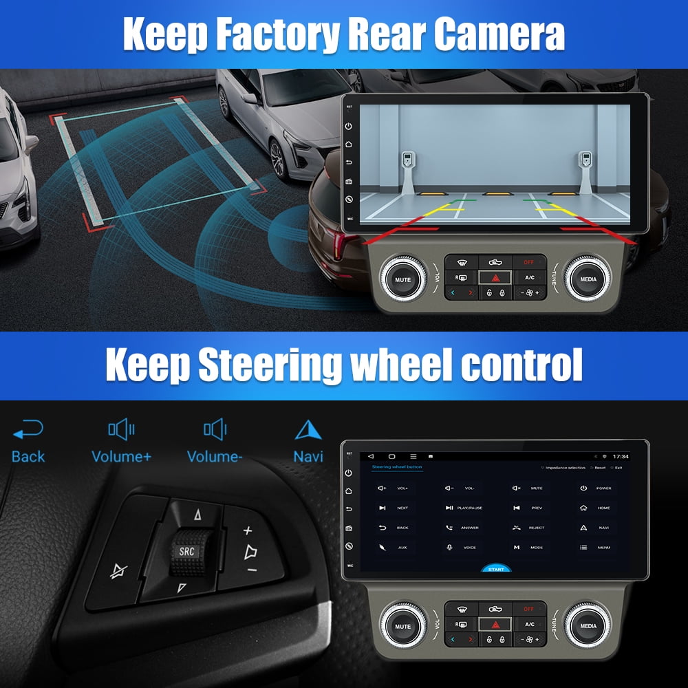 Awesafe Wireless Apple Carplay Car Stereo for Chevrolet Camaro 2010 2011 2012 2013 2014 2015,Android 13 Chevy Head Unit Car Radio 4GB + 64GB with Android Auto DSP BT GPS FM WiFi Automatic AC