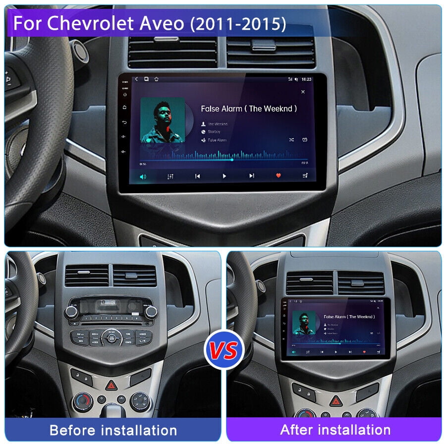 AWESAFE 32G 9 inch Touch Screen Car Radio Stereo for Chevrolet Aveo Sonic 2011-2015 with Apple Carplay Android Auto HD WIFI GPS FM Bluetooth