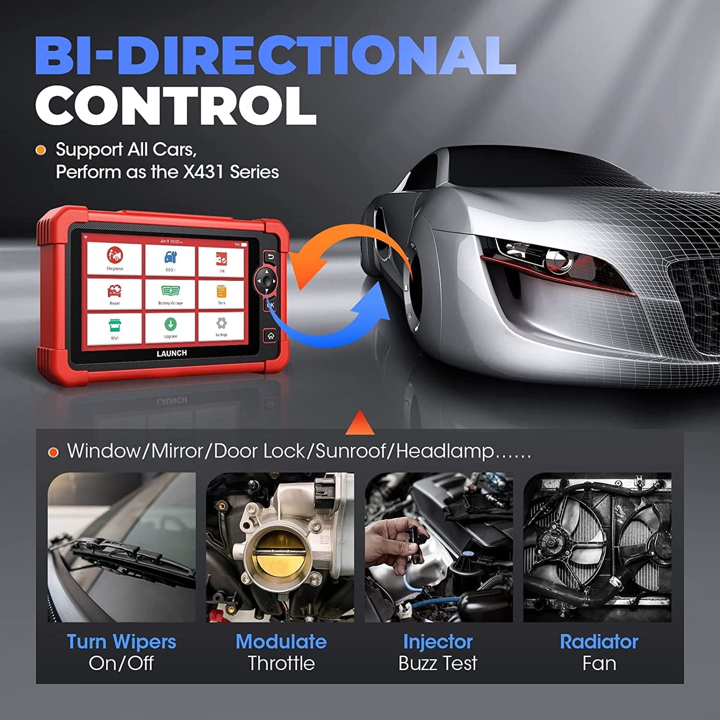 LAUNCH Scanner X431 CRP919X Car Diagnostic Scan Tool OBD2 Scanner , 31+ Service, Active Test, CAN FD/DoIP Upgraded of CRP909X Car Scanner Diagnostics