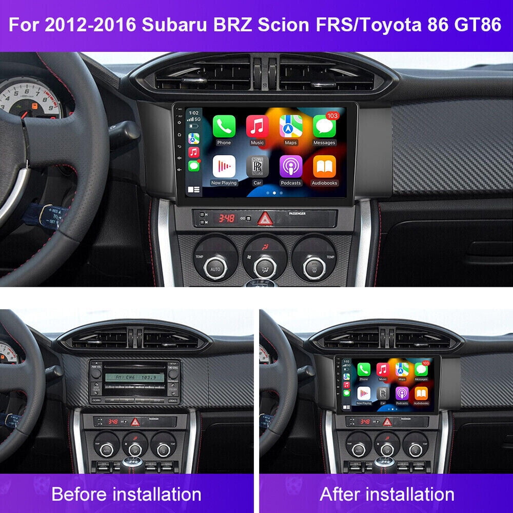 Fits 2012-16 Subaru BRZ/Scion FRS Toyota 86 GT86 CarPlay Android 10 Radio Stereo