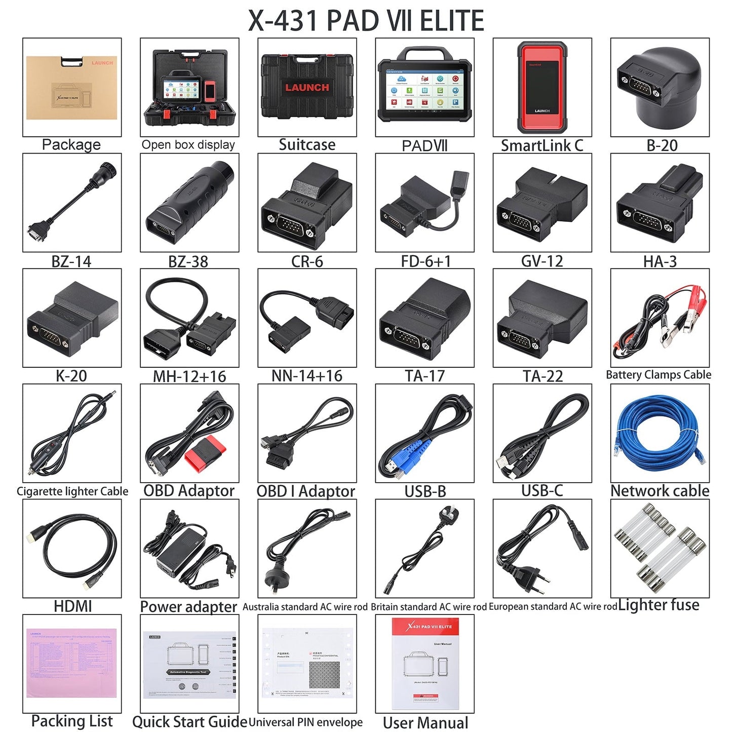 LAUNCH X-431 PAD VII PAD 7 Elite Automotive Diagnostic Tool Car Scanner Diagnostics