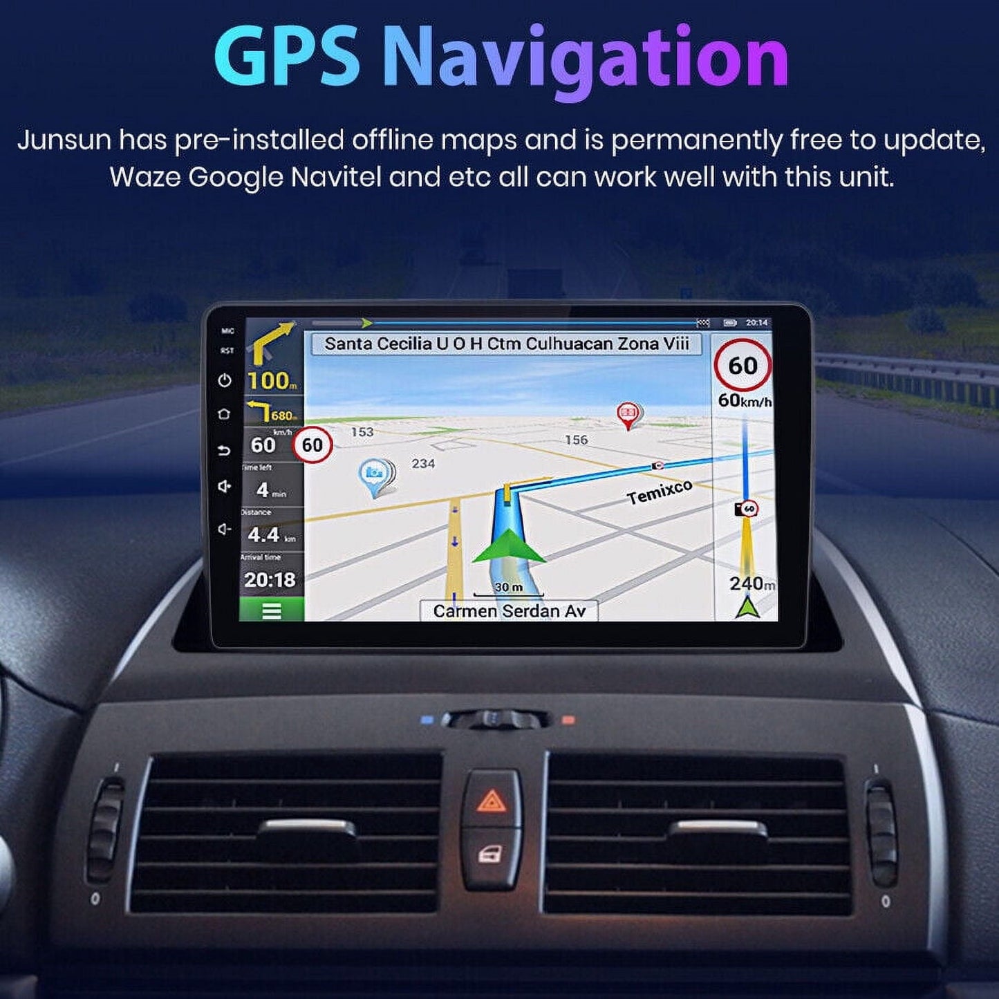 BMW iSpchen Android 13 Car In-Dash Unit for BMW X3 E83 (2004-2012), 9" Touchscreen, Bluetooth, GPS