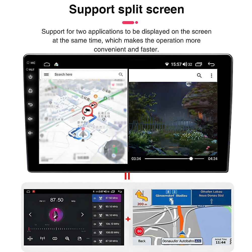 Toyota Android Head Unit Eforcase Car Stereo Radio with Carplay Android Auto for Toyota Fj Cruiser 2007-2013, Android 13.0 9 inch Touch Screen Radio Support WiFi GPS FM/RDS/SWC Bluetooth with AHD Camera