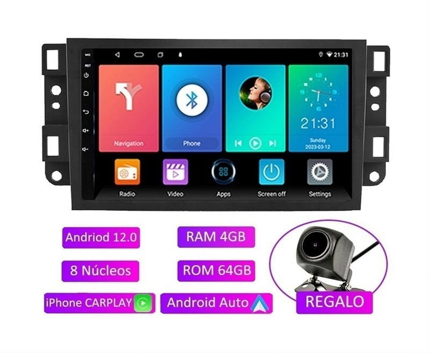 Stereo Chevrolet Silverado 2007-2013 Android Carplay 4+64g