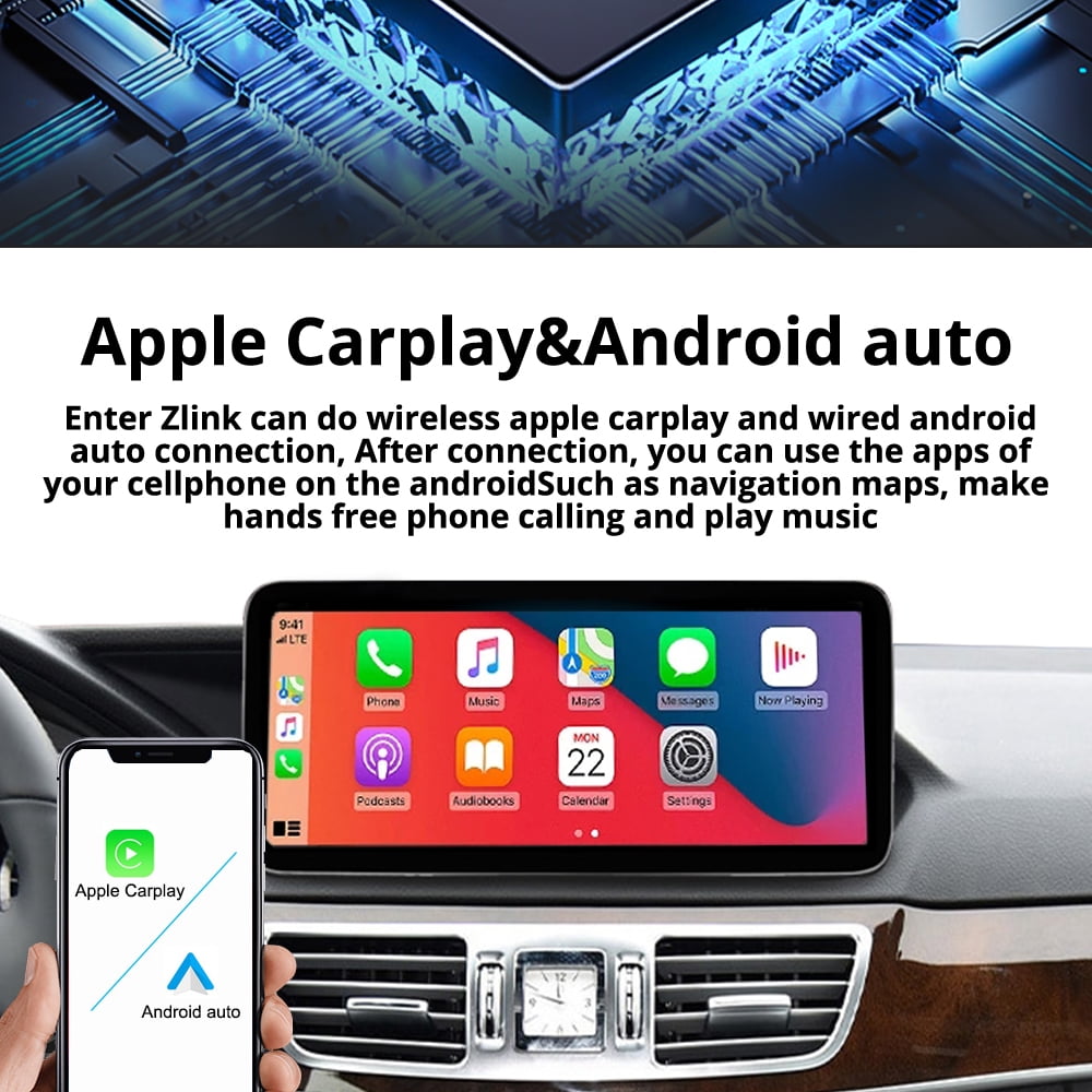 Mercedes-Benz Android Head Unit Android 13 Car Stereo 10.25" Car Touch Screen for Mercedes Benz E Class W212 2009-2016 Year with NTG4.0/4.5/5.0, Support Wireless Carplay Android Auto Navigation Camera