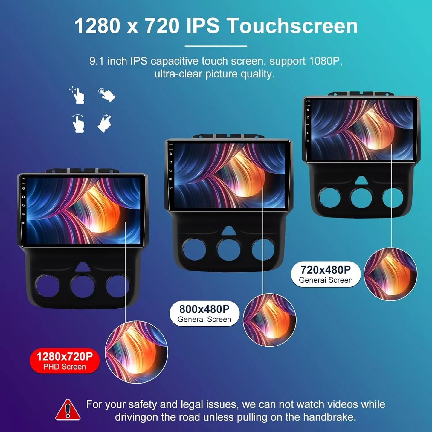 For 13-19 Dodge Ram 1500 2500 3500 2+32G Carplay Android Auto Car Stereo Head Unit GPS Navi