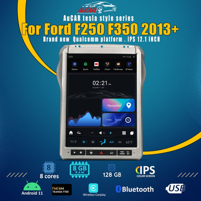 Smart Head Unit Ford F250/350/450/650 Super Duty Head Unit Android 11, 12.1" Inch Screen