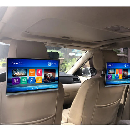 14'' HD 4K Car TV Screens Android 14.0 Headrest Monitor 8-Core CPU Cortex A98 5G WiFi HDMI Rear Seat Entertainment Syste