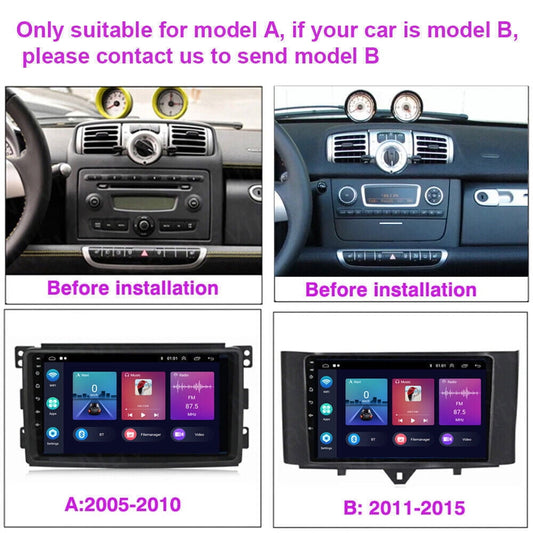 Mercedes-Benz Android Head Unit    IKASEFU Car Stereo Radio for Benz Smart Fortwo 2005-2010, 9 Inch GPS Navi Wireless CarPlay Android Auto Head Unit IPS Touch Screen FM AM RDS DSP