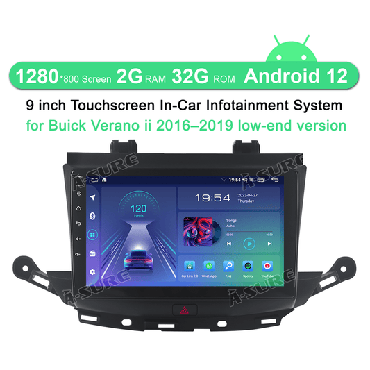 Wireless CarPlay Android 12 Car Radio Stereo for Buick Verano 2016-2017 2+32GB GPS Navi