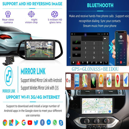 Sovob Android Car Stereo for BUI-CK VERANO 2015-2017 9 inch 2 Din Radio GPS Navigation IPS Touch Screen Multimedia Player Support 4G Carplay SWC Wifi Mirror Link DSP BT(Size:8 core 4G+wifi 6G+128G)