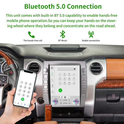Toyota Android Head Unit   12.1 inch T-style Car Radio Stereo for Toyota Tundra 2014-2022 with Apple CarPlay Auto Android Head Unit Built in DSP Bluetooth Wifi GPS 3+32G