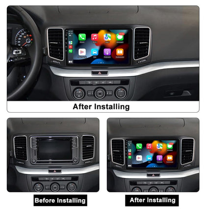 Sovob Car Stereo CarPlay Head Unit for Volkswagen Sharan 2012 2013 2014 2015 2016 2017 2018 Android Auto Touch Screen Sat Navi Bluetooth WiFi Radio Player