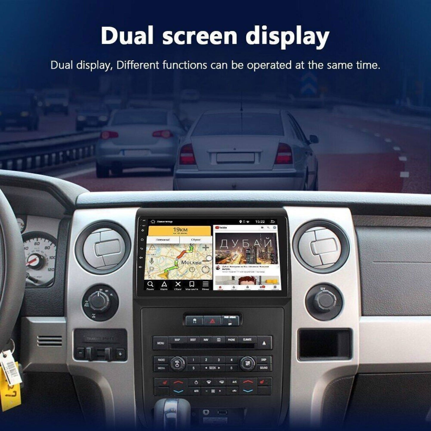 Surakey 9" Android 12 Touchscreen Car Stereo with CarPlay and Hi-Fi for Ford F150 2009-2014, 2+32GB