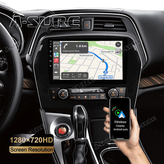 10.1" Android 13 CarPlay GPS Car Stereo Radio for Nissan Maxima 2016-2023 WiFi Bluetooth DSP RDS SWC 2+32GB